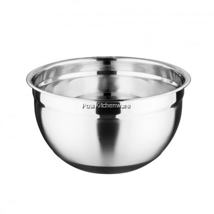 Toffi Stainless Steel Mixing Bowl Anti Slip Silicone Base Flour Basin Salad Bowl Seasoning Bowl 不锈钢沙拉碗揉面盆 - K5420M Toffi Stainless Steel Mixing Bowl Anti Slip Silicone Base Flour Basin Salad Bowl Seasoning Bowl 不锈钢沙拉碗揉面盆 - K5420M