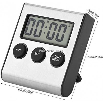 LCD Digital Kitchen Cooking Baking Timer Wall Mounted Magnetic Countdown Alarm Digital Masa 厨房烘培计时器 - TM15