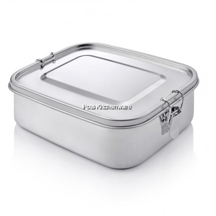 RELAX Stainless Steel SUS304 Anti Leaking Lunch Box Food Container 不锈钢防漏餐盒 Bekas Makanan Besi - H0200