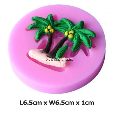 Silicone 3D Chocolate Fondant Mold Gum Paste Mould Acuan Bride Baby Boy Girl Coconut Tree Ship Boat 硅胶新娘婴儿男孩女孩椰树帆船模具 - PL700M