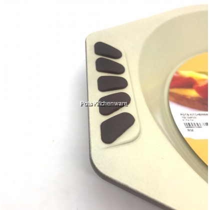 Home Perfect 9" Deep Round Exdura Green Non Stick Ceramic Coating Pie Baking Pan 