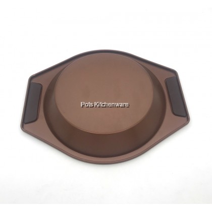 Home Perfect 9" Deep Round Exdura Green Non Stick Ceramic Coating Pie Baking Pan 