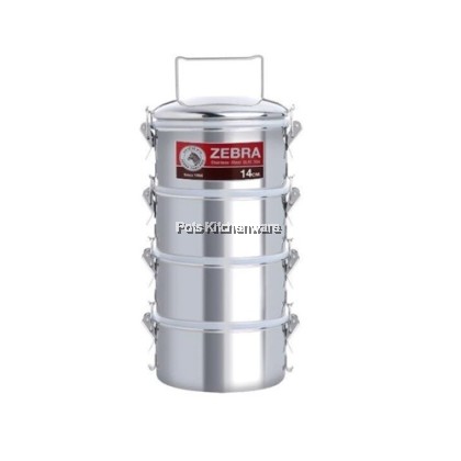 100% Original Zebra Thailand 泰国斑马牌 Stainless Steel SUS304 Multi Level Tiffin Carrier Food Container Tingkat Nasi - Z150240