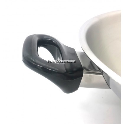 100% Original Zebra Thailand 泰国斑马牌 Stainless Steel SUS304 不锈钢炒锅 Vitalux Plus IH Frying Wok Pan Periuk (34cm) - Z176394