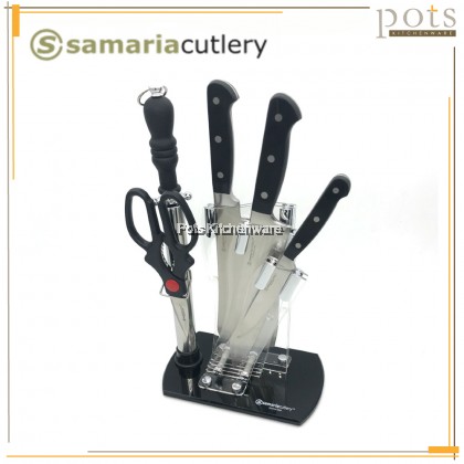 Samariacutlery Profine Stainless Steel 6pcs Knife Set with Stand Set Keluli Tahan Karat Pisau Dapur - 3086