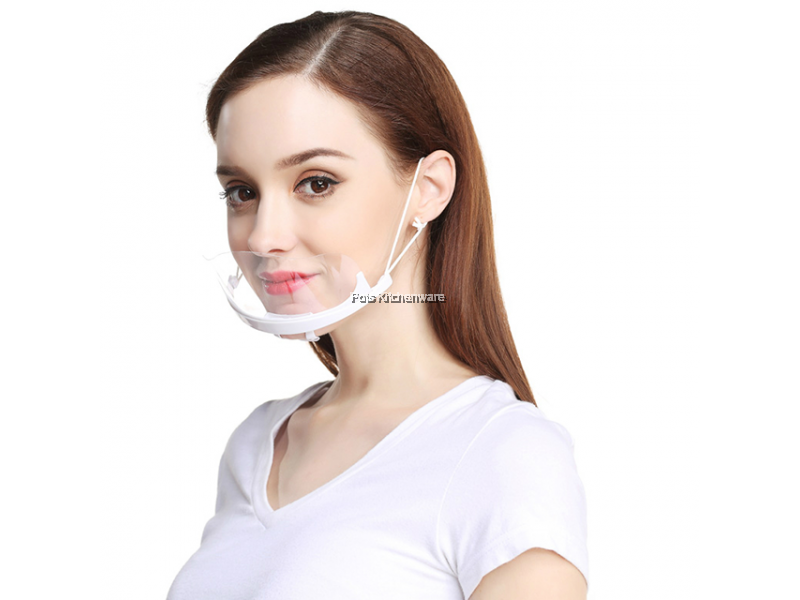 10 Pcs Antifog Plastic Transparent Mask Mouth Mask Topeng Plastik(06)