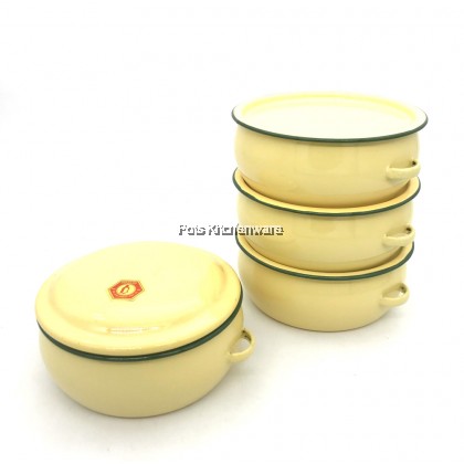 Penguin Brand Enamel Thick Tiffin Carrier Food Container Tingkat Nasi Mangkuk 手提多层餐盒饭盒 - IR169M