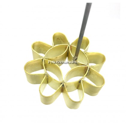 Copper Acuan Kuih Loyang Tembaga Honeycomb Biscuit Mold Kuih Goyang Royang 蜂窝饼模具 - CP15M
