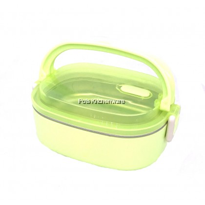 Stainless Steel 304 Double Layer Keep Warm Lunch Box Food Carrier Bekas Makanan 双层便当盒保温餐盒 - H1312