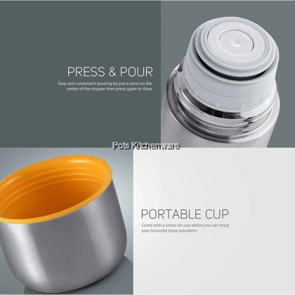RELAX SUS304 Stainless Steel Classic Thermal Flask 350ml 500ml 750ml 1000ml - D2000