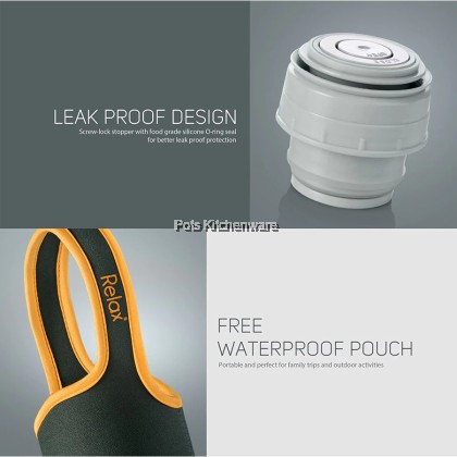 RELAX SUS304 Stainless Steel Classic Thermal Flask 350ml 500ml 750ml 1000ml - D2000
