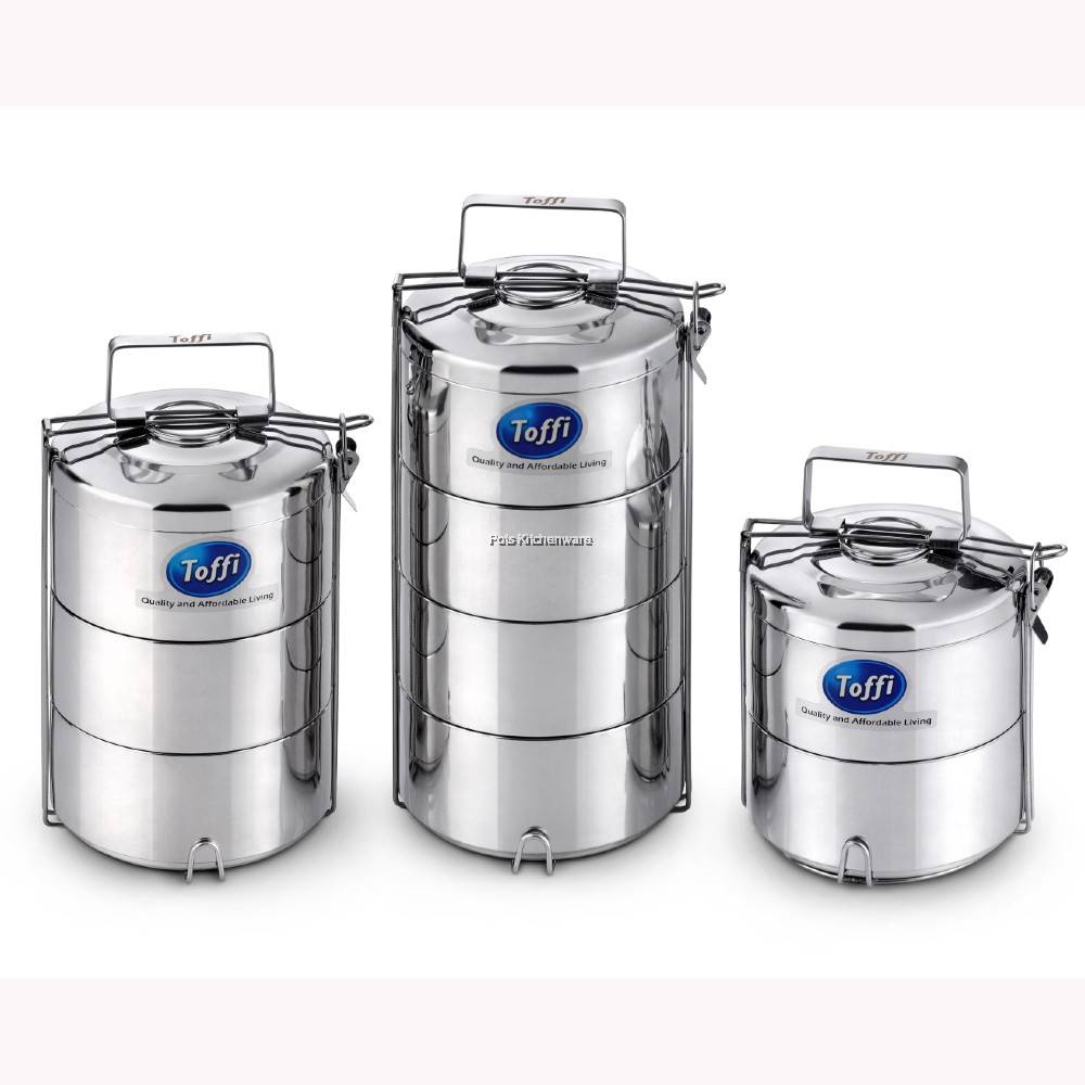 Toffi High Qualilty Stainless Steel Double Wall Tiffin Carrier Food