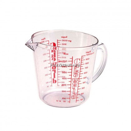 Lion Star Plastic Baking Flour Measure Cup Sugar Liquid Oil Rice Measuring Cup 容量杯透明烘培面粉糖量杯 (600ml/1000ml) - A1GL13M