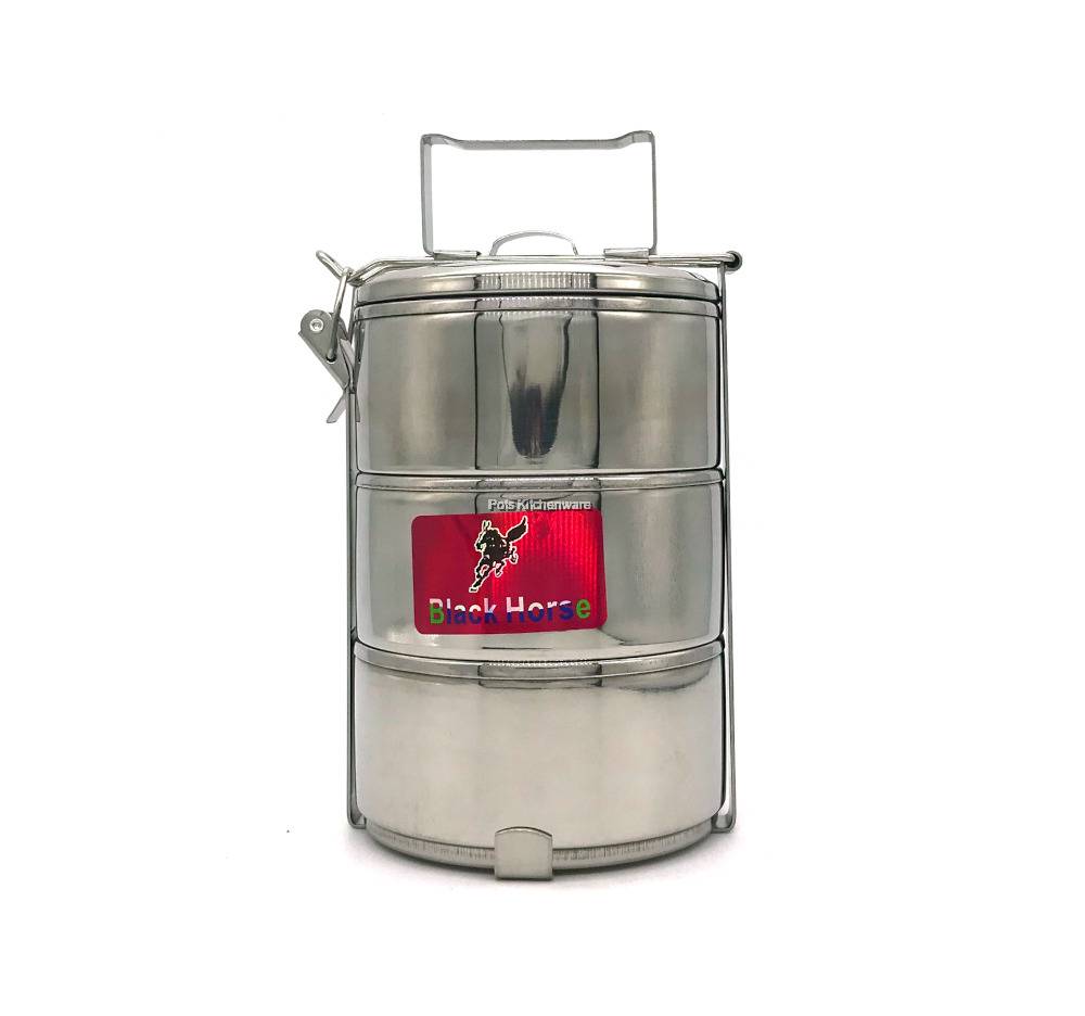 10cm/12cm Stainless Steel Small Mini Tiffin Carrier Food Storage