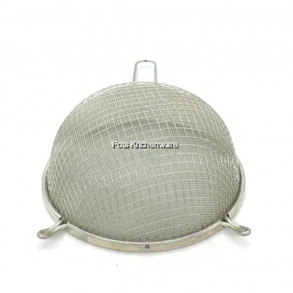 Double Layer Stainless Steel Deep Oil Mesh Strainer Flour Sieve Skimmer Penapis Tepung Goreng 不锈钢漏勺过滤网 (18cm/20cm) - 2818M