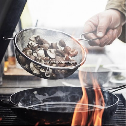Double Layer Stainless Steel Deep Oil Mesh Strainer Flour Sieve Skimmer Penapis Tepung Goreng 不锈钢漏勺过滤网 (18cm/20cm) - 2818M