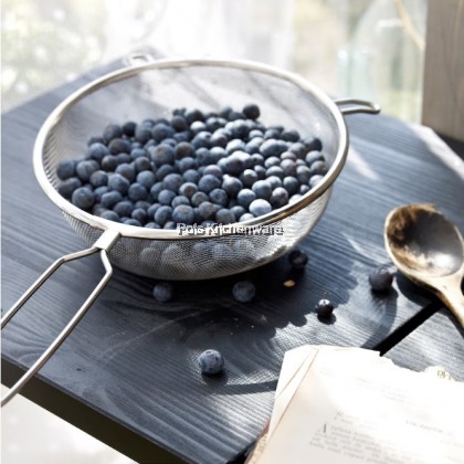 Double Layer Stainless Steel Deep Oil Mesh Strainer Flour Sieve Skimmer Penapis Tepung Goreng 不锈钢漏勺过滤网 (18cm/20cm) - 2818M