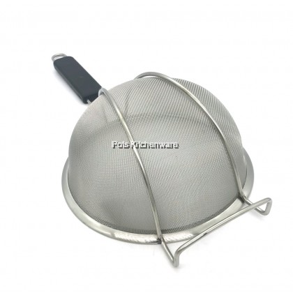 Large Size Heavy Duty Stainless Steel Deep Fried Oil Draining Mesh Strainer Frying Skimmer with Handle Penapis Besar Goreng 特大不锈钢漏勺 - SS1067M
