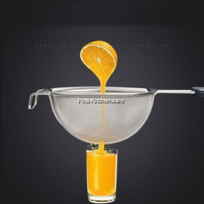 Large Size Heavy Duty Stainless Steel Deep Fried Oil Draining Mesh Strainer Frying Skimmer with Handle Penapis Besar Goreng 特大不锈钢漏勺 - SS1067M