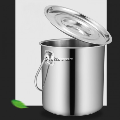 Toffi Stainless Steel Stockpot Soup Pot Loop Handle with Lid Periuk Sup Besar Besi 不锈钢手提水桶汤桶 (14L/17L/21L) - C3520