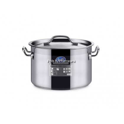 Toffi Stainless Steel Heavy Duty Sandwiched Bottom Stockpot Saucepot with Lid Periuk Sup 不锈钢汤锅 (12L/14L/21L/33L/36L) - C44204520