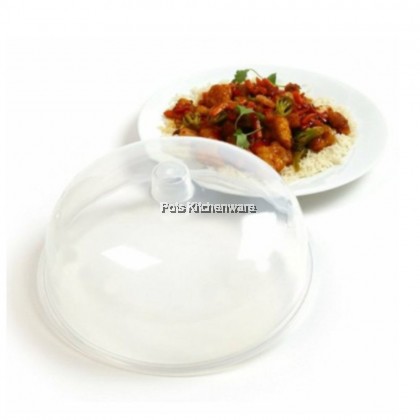 2pcs Transparent Microwave Round Dish Cover Plastic Food Cover Penutup Makanan -1100T