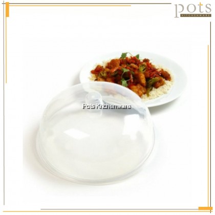 2pcs Transparent Microwave Round Dish Cover Plastic Food Cover Penutup Makanan -1100T