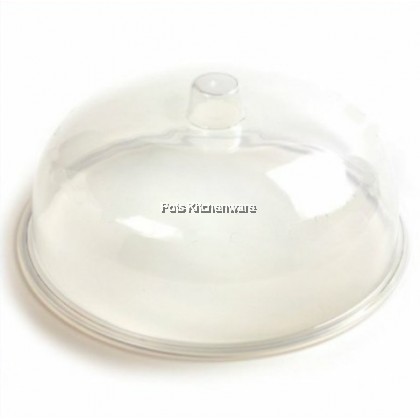 2pcs Transparent Microwave Round Dish Cover Plastic Food Cover Penutup Makanan -1100T