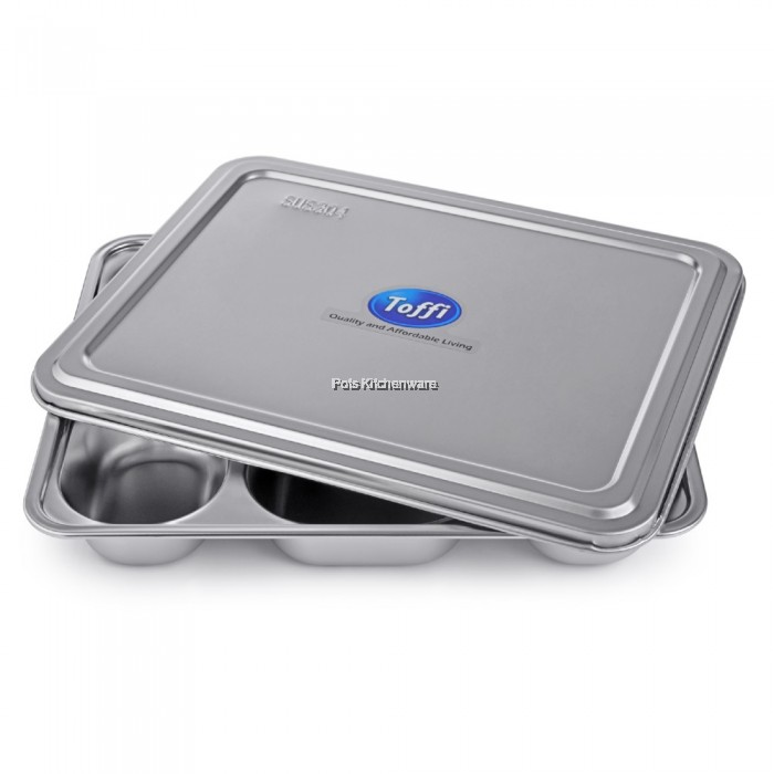 Toffi Stainless Steel 304 Divided Food Tray / Food Tray