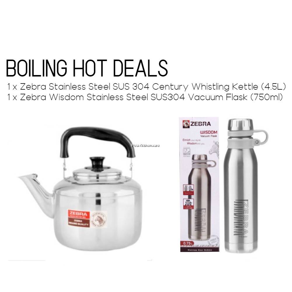 BOILING HOT DEALS 4.5L Zebra Stainless Steel SUS 304 Century