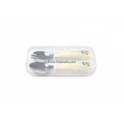 TODDLER MELAMINE TABLEWARE SET - Melamine Plate + Melamine Bowl + Melamine Cup + Stainless Steel 304 Cutlery Set