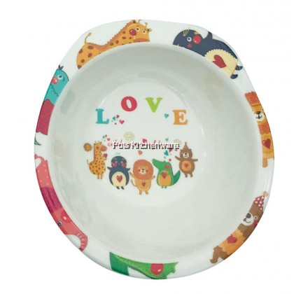 TODDLER MELAMINE TABLEWARE SET - Melamine Plate + Melamine Bowl + Melamine Cup + Stainless Steel 304 Cutlery Set