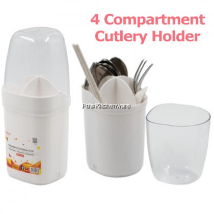 Felton Cutlery Holder Storage Organizer with Lid Cover Bekas Simpanan Sudu garpu 筷子餐具收纳盒- FCC2178