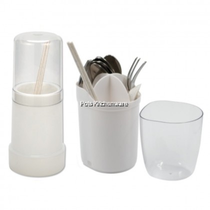 Felton Cutlery Holder Storage Organizer with Lid Cover Bekas Simpanan Sudu garpu 筷子餐具收纳盒- FCC2178