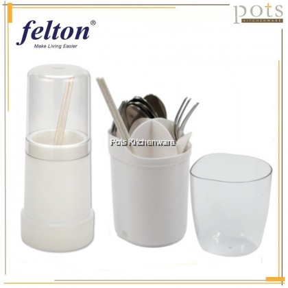 Felton Cutlery Holder Storage Organizer with Lid Cover Bekas Simpanan Sudu garpu 筷子餐具收纳盒- FCC2178