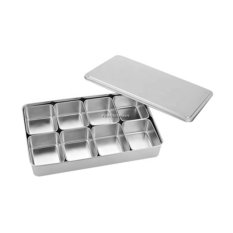Toffi Stainless Steel Compartment Condiment Spices Holder Dispenser ...