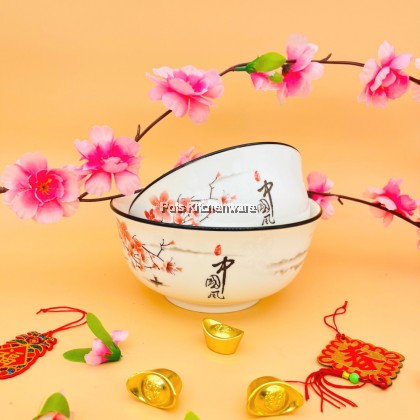 Chinese New Year CNY Style 中国风江南 Porcelain Tableware Rice Plate Soup Bowl 陶瓷饭盘汤碗 - 521000