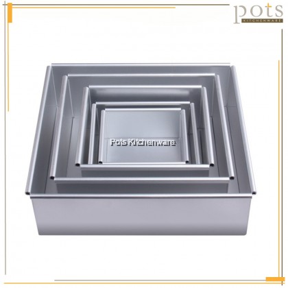 Aluminum Loose Base Fix Base Square Deep Cake Tin Mould Pastry Mold Loyang Kek Segi Empat 四方形蛋糕模具 - JS2800/JS2800LB