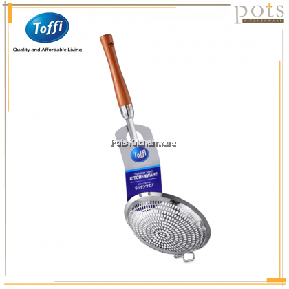 Toffi Stainless Steel SUS304 Wooden Handle Skimmer Strainer Penapis Mee 木柄不锈钢过滤网 - K2310