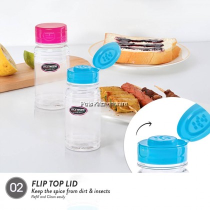 2pcs Elianware BPA Free Pepper Sauce Spice Salt Sugar Bottle Botol Lada Botol Garam Gula 胡椒粉罐盐罐糖罐 - E910