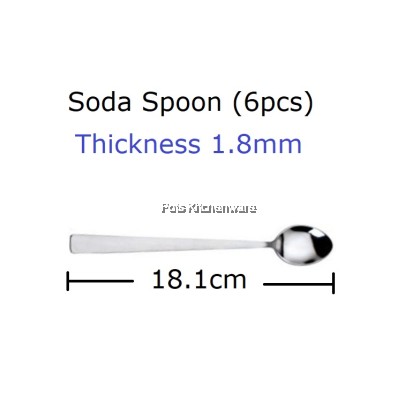 Toffi Stainless Steel Dining Cutlery Dinner Fork Table Soup Spoon Knife Dessert Steak Soda Spoon Tea Coffee Butter Ice Cream Sudu Garpo 不锈钢汤匙叉 - F3000K