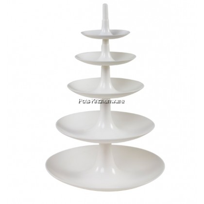 Felton 5 Tier Plastic Dessert Serving Stand High-Tea Rack 下午茶点心架 Rak Kek Kui Raya Kenduri - FDS2157