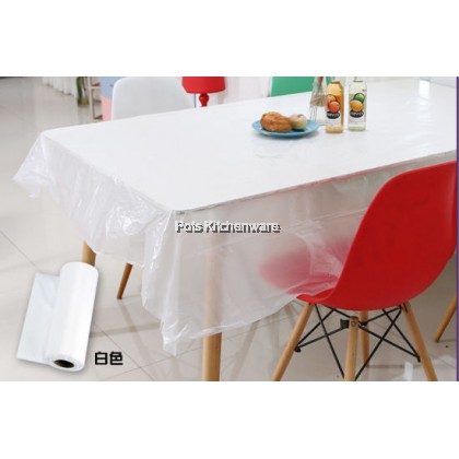 Disposable 5pc-Set Waterproof Plastic Table Cloth Table Cover Alas Meja Kalis Air 防水桌布 - TPTCTTC6024