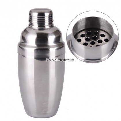 Stainless Steel Bar Cocktail Shaker Drink Mixer Cup with Strainer (300ml/500ml/700ml) - B1700