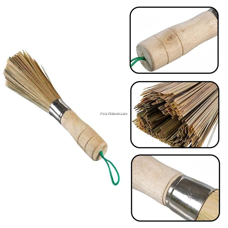 30cm Bamboo Wok Pot Cleaning Wok Brush Berus Kuali 竹锅刷 BB320