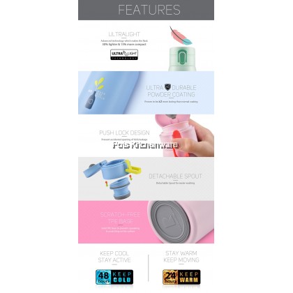 Relax SUS304 18.8 Stainless Steel Keep Warm Cold Thermal Flask Thermos Bottle Botol Air Tahan Panas 保温瓶保温壶 - D3835