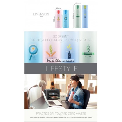 Relax SUS304 18.8 Stainless Steel Keep Warm Cold Thermal Flask Thermos Bottle Botol Air Tahan Panas 保温瓶保温壶 - D3835
