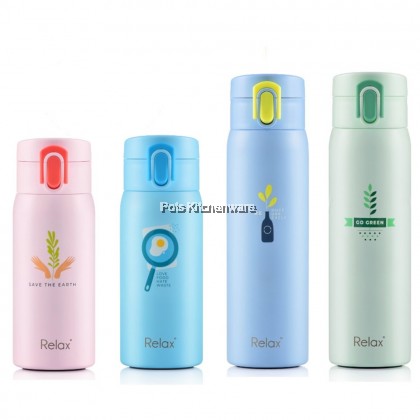 Relax SUS304 18.8 Stainless Steel Keep Warm Cold Thermal Flask Thermos Bottle Botol Air Tahan Panas 保温瓶保温壶 - D3835