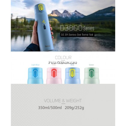Relax SUS304 18.8 Stainless Steel Keep Warm Cold Thermal Flask Thermos Bottle Botol Air Tahan Panas 保温瓶保温壶 - D3835