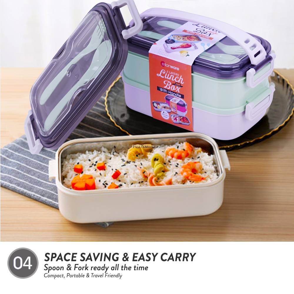 Elianware BPA FREE SUS304 Stainless Steel Lunch Box Food Container